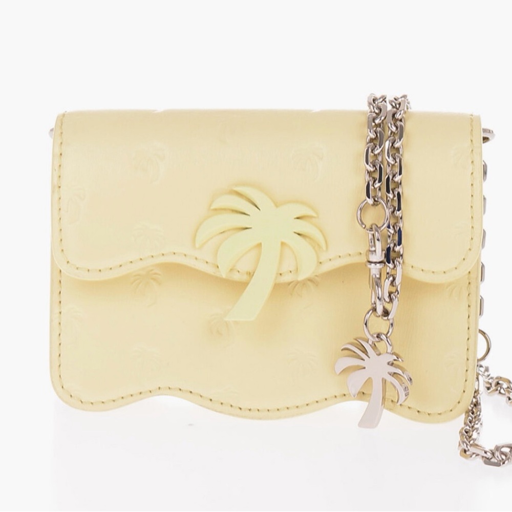 Yellow Palm Tree Chain Bag